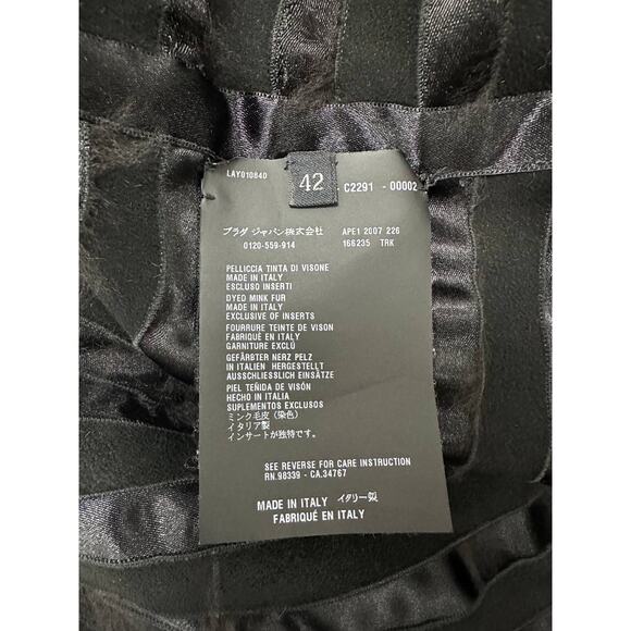 Prada Black Mink Fur Coat - Size IT42 - Picture 3 of 8